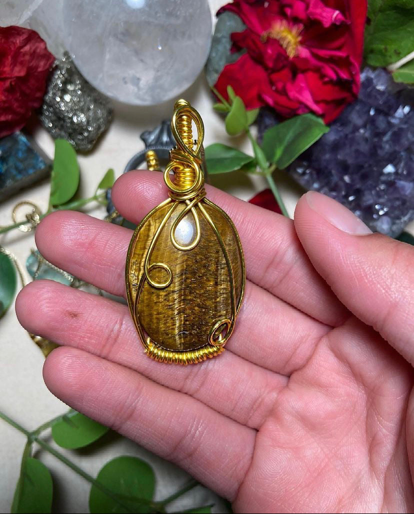 Light of the Sun Tigers Eye Amulet