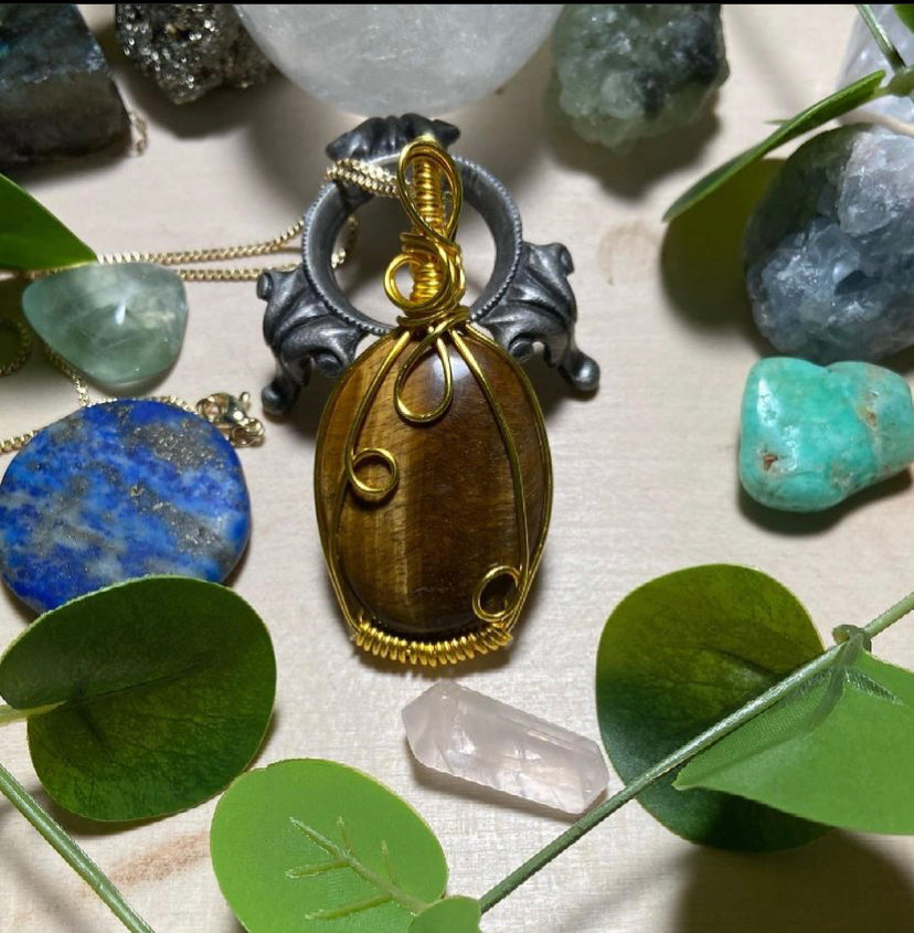 Light of the Sun Tigers Eye Amulet