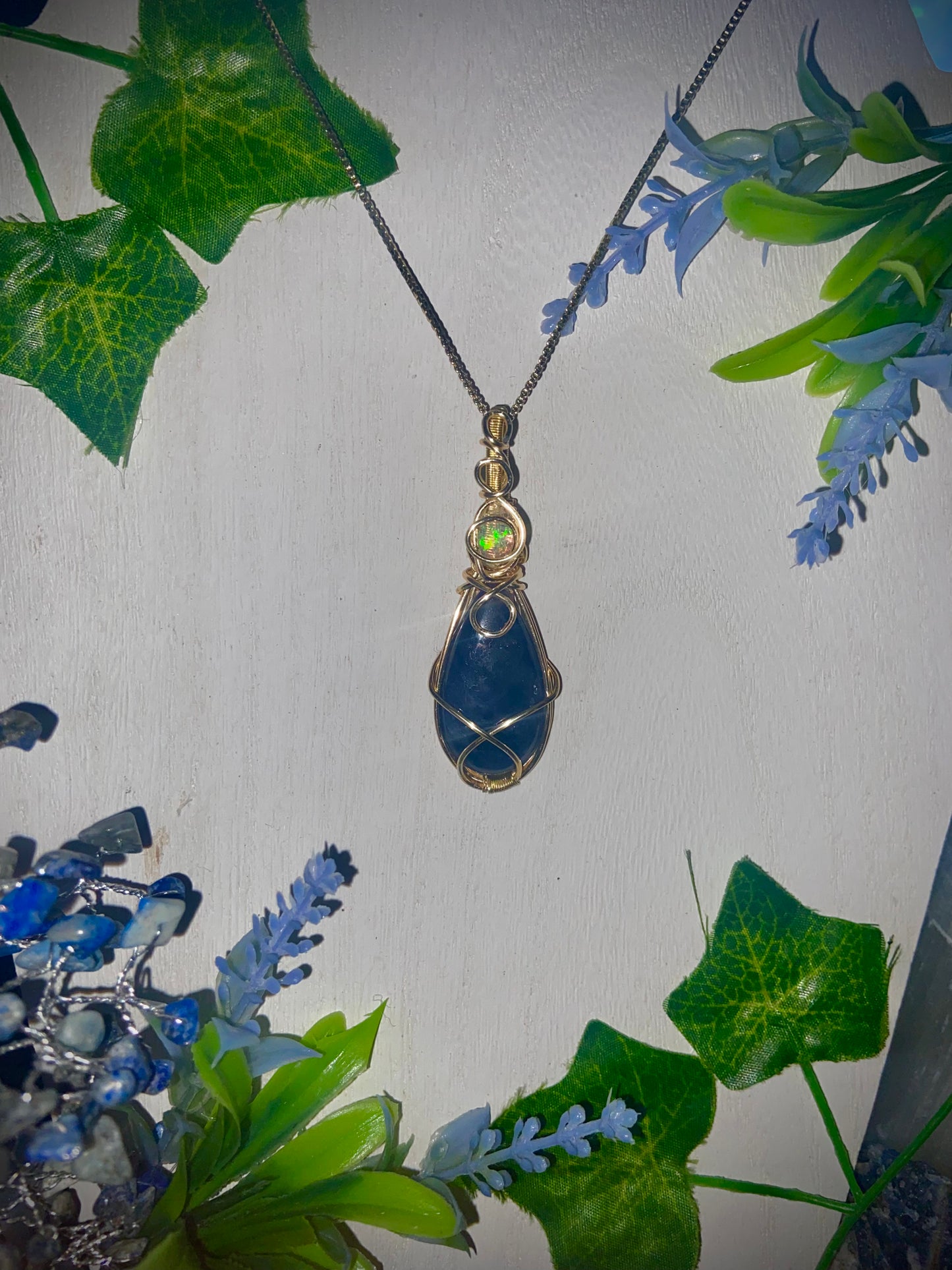 Iolite Sunstone The midnight Star Amulet