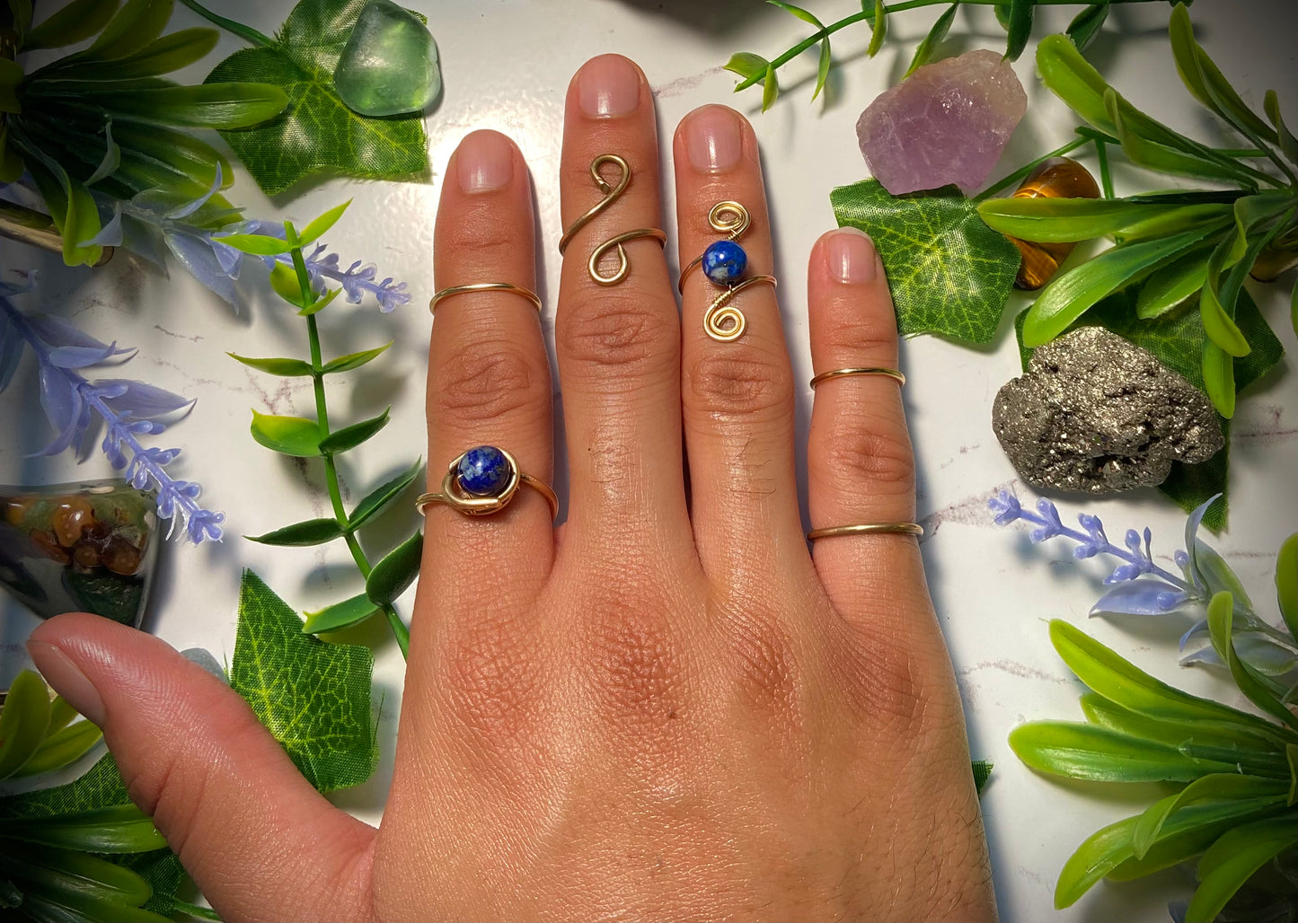 Lapis Lazuli Ring Set