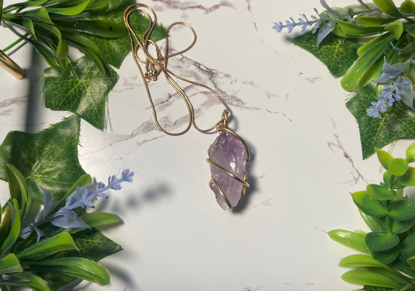 Raw Amethyst Pendant