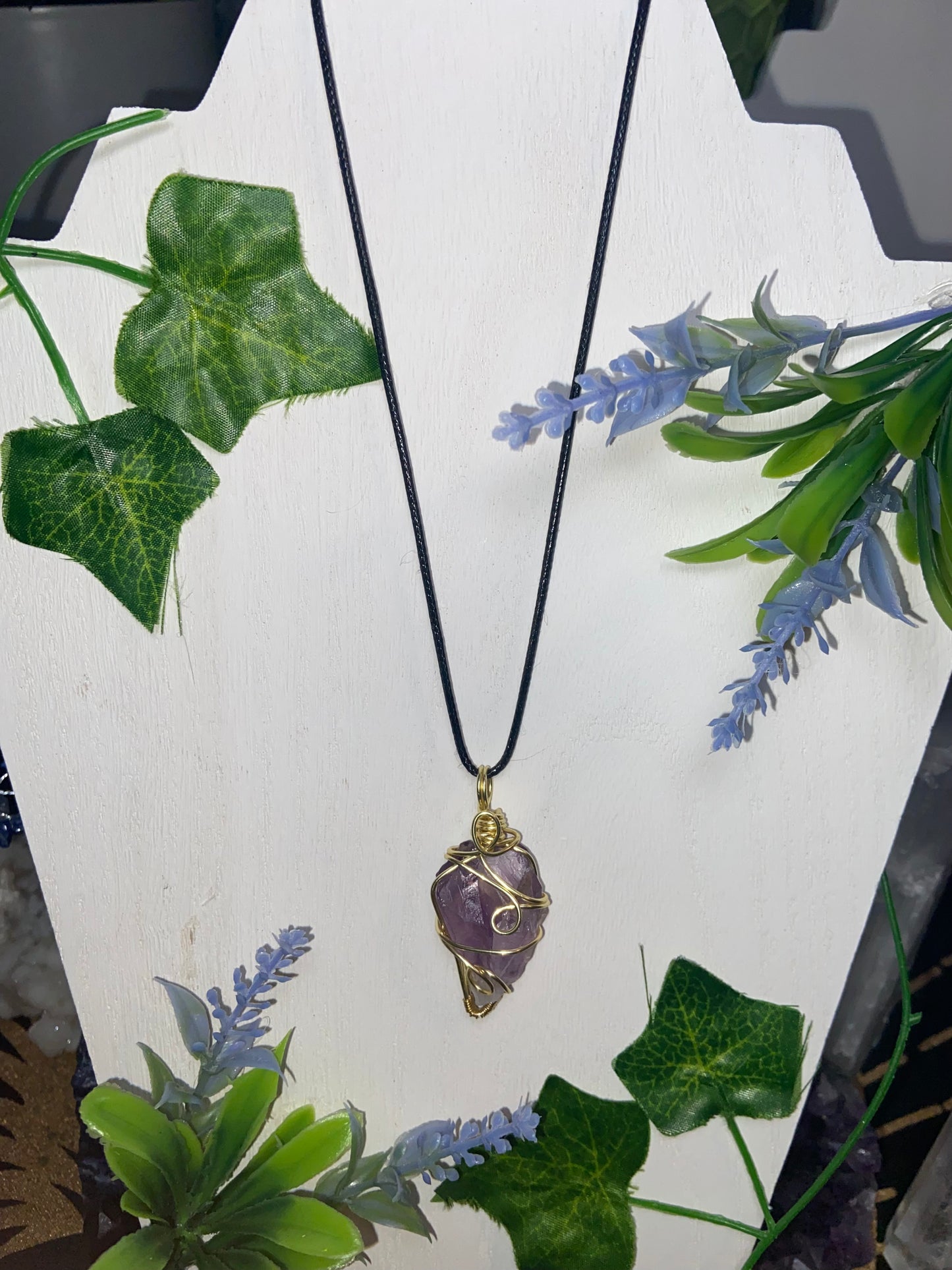 Raw Amethyst Pendant