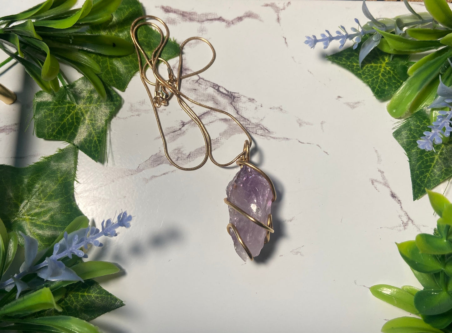 Raw Amethyst Pendant