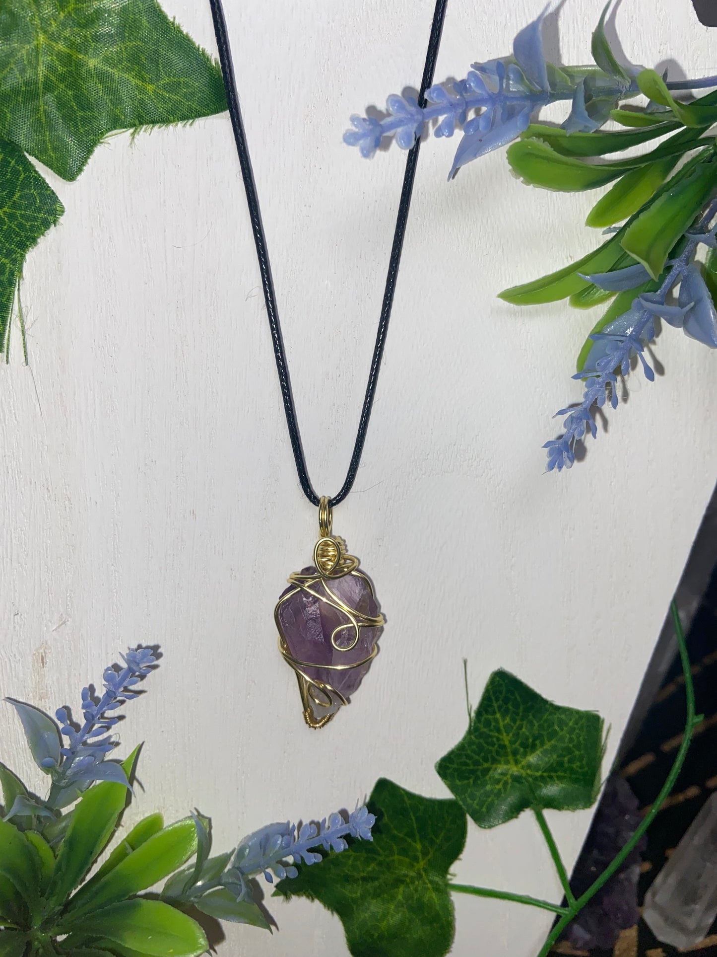 Raw Amethyst Pendant