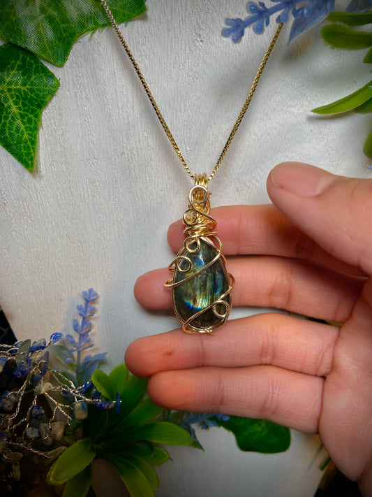 Aurora’s Blessing Labradorite Amulet