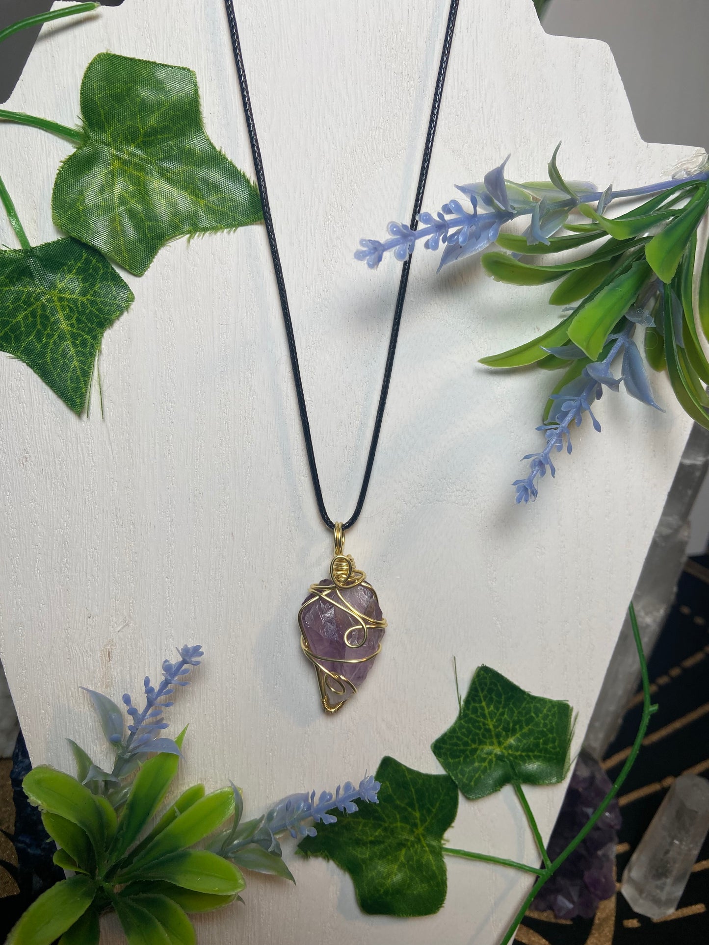 Raw Amethyst Pendant