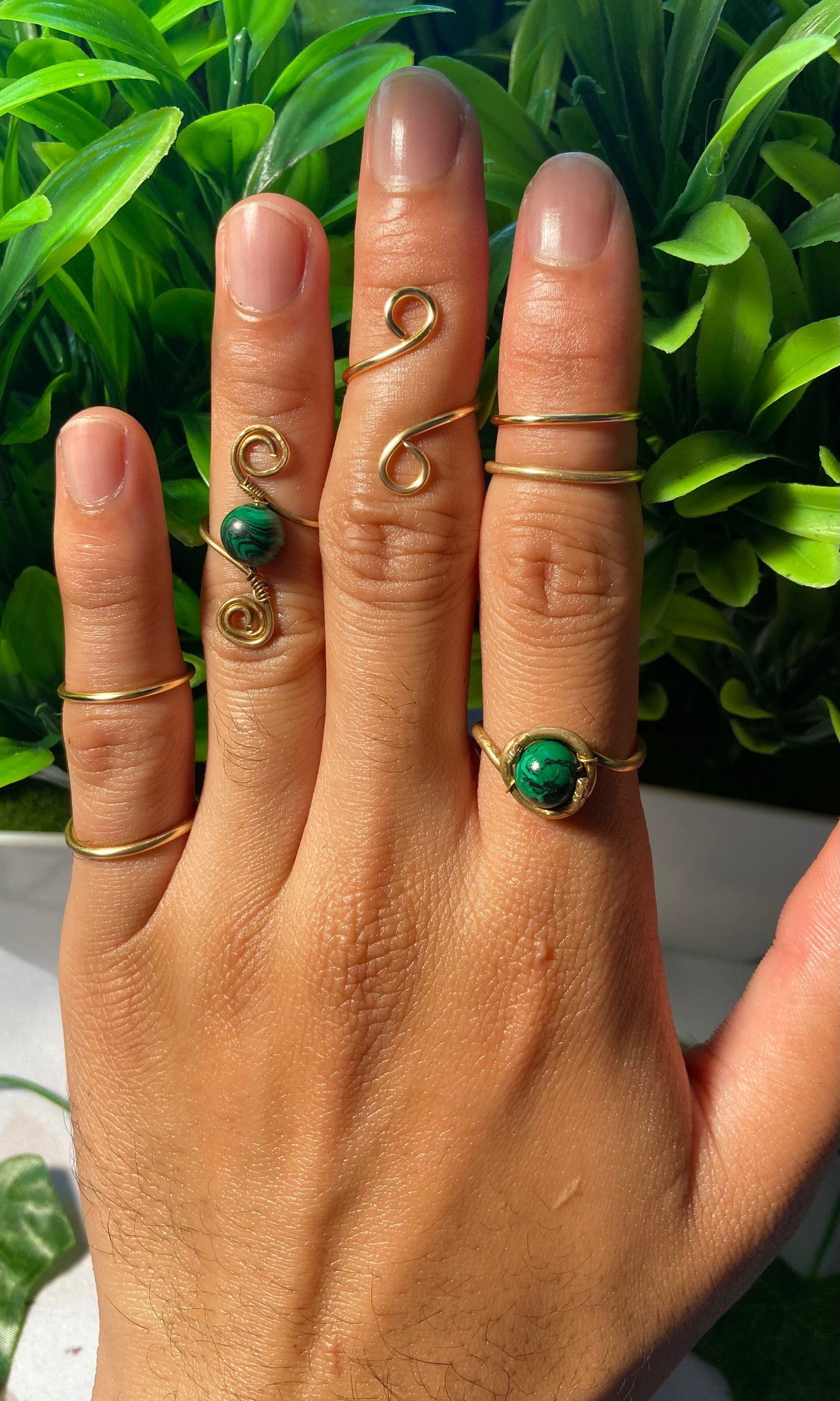 Malachite Ring Set