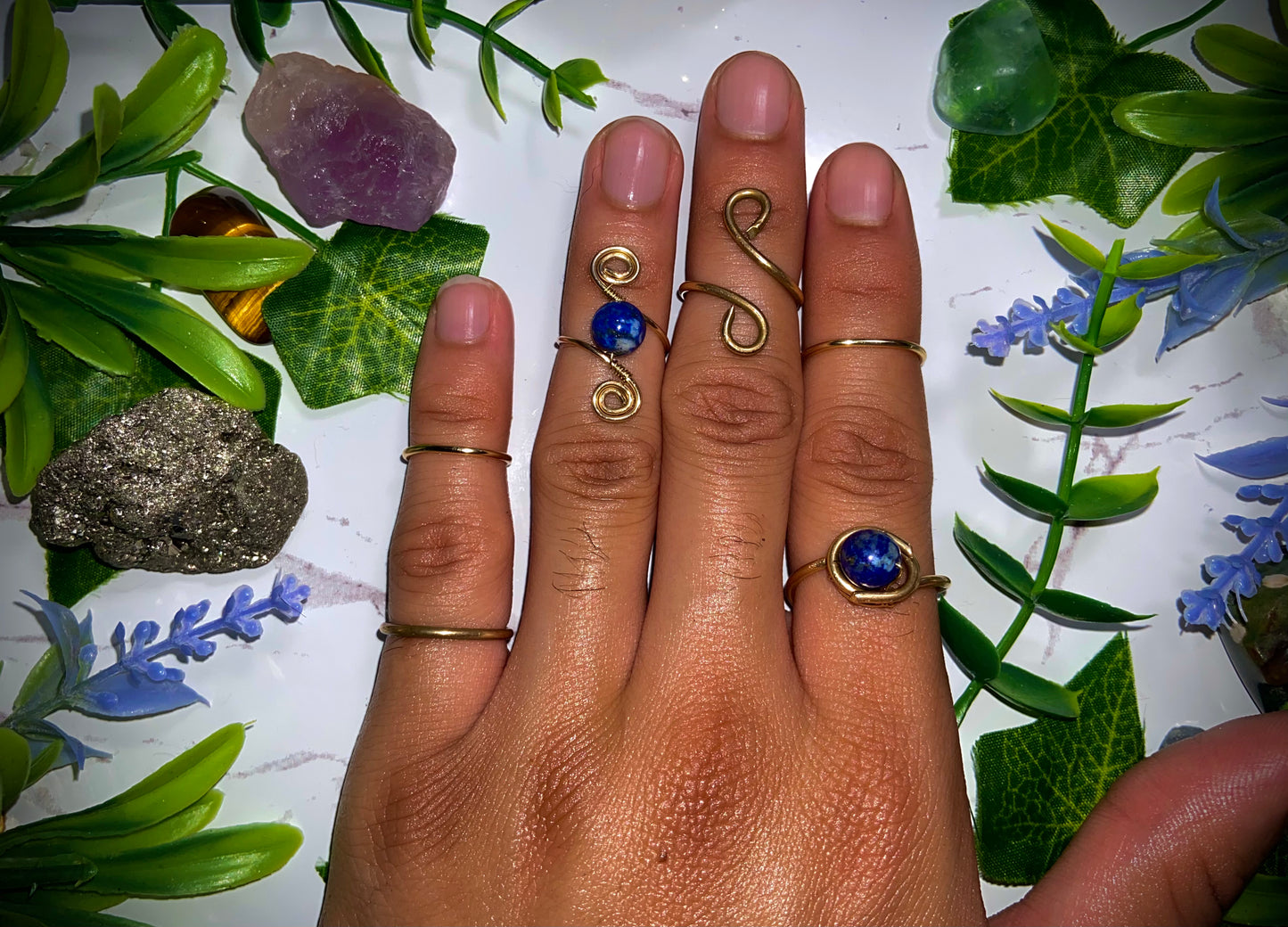 Lapis Lazuli Ring Set